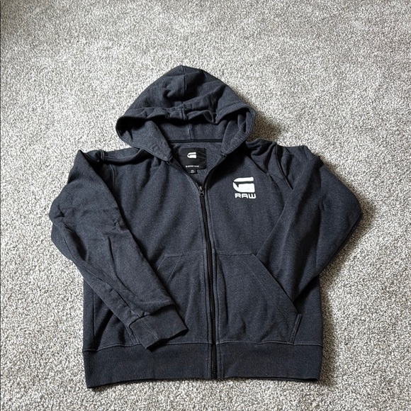 G-Star Raw Dark Gray Zip-Up Hoodie - Main Image